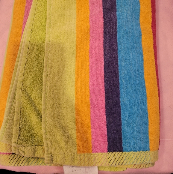 Beach Towel Rainbow Stripe South Padre Island Texas Resort Big 68 in x 31 in - Picture 11 of 11